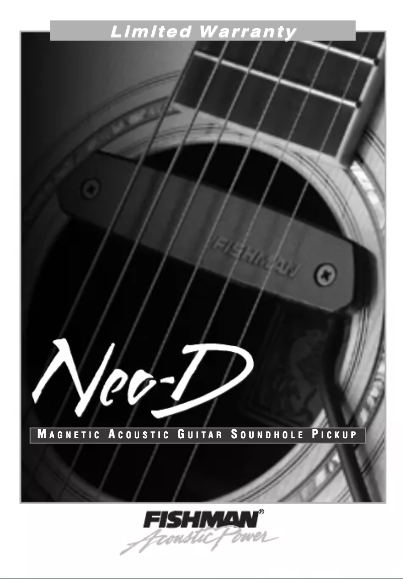 Page 1 de la notice Manuel utilisateur Fishman Neo-D