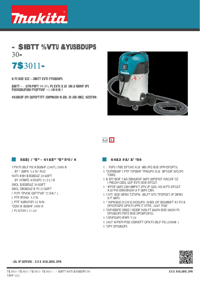 Image de la première page du manuel de l'appareil VC3011L