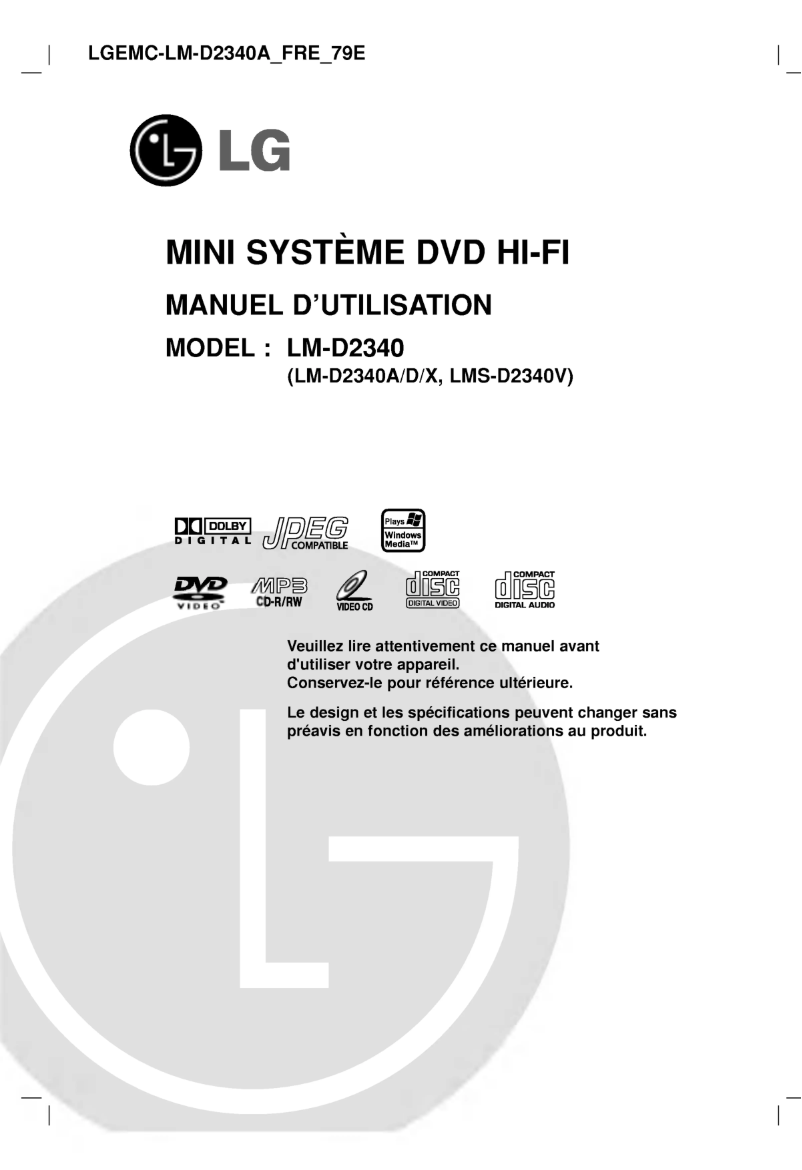 Page n°1 - Manuel utilisateur LG LM-D2340A
