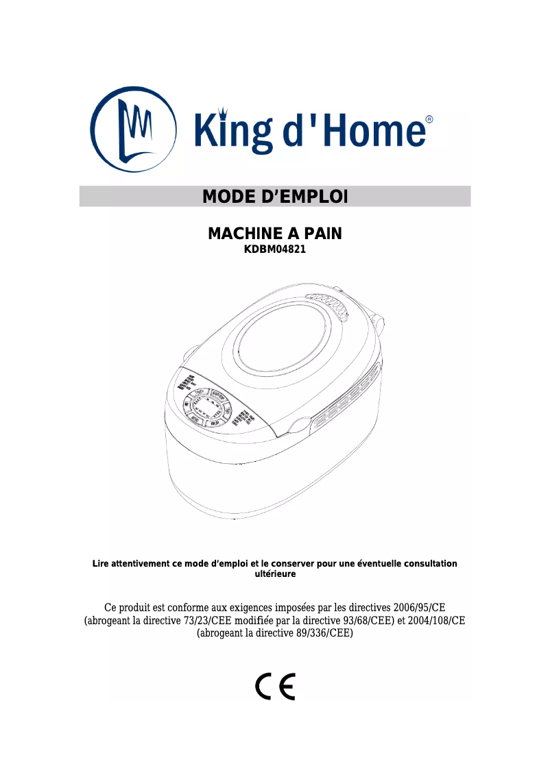 Page n°1 - Manuel utilisateur King D'Home KDBM04821