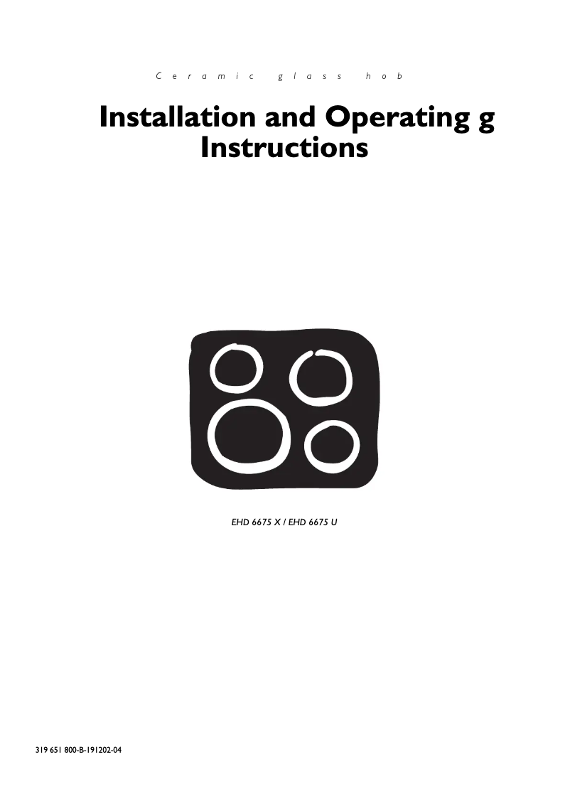 Image de la première page du manuel de l'appareil EHD 6675 U