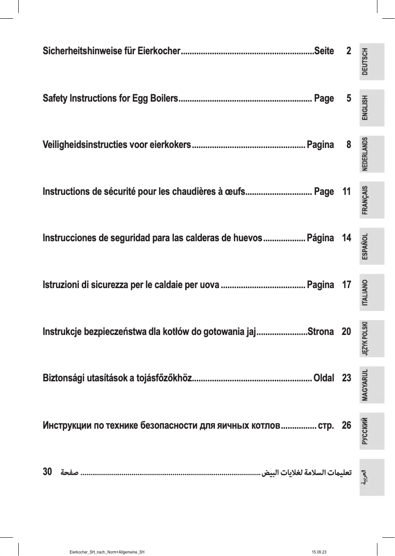 Page n°1 - Instructions / montage ProfiCook PC-EK 1275