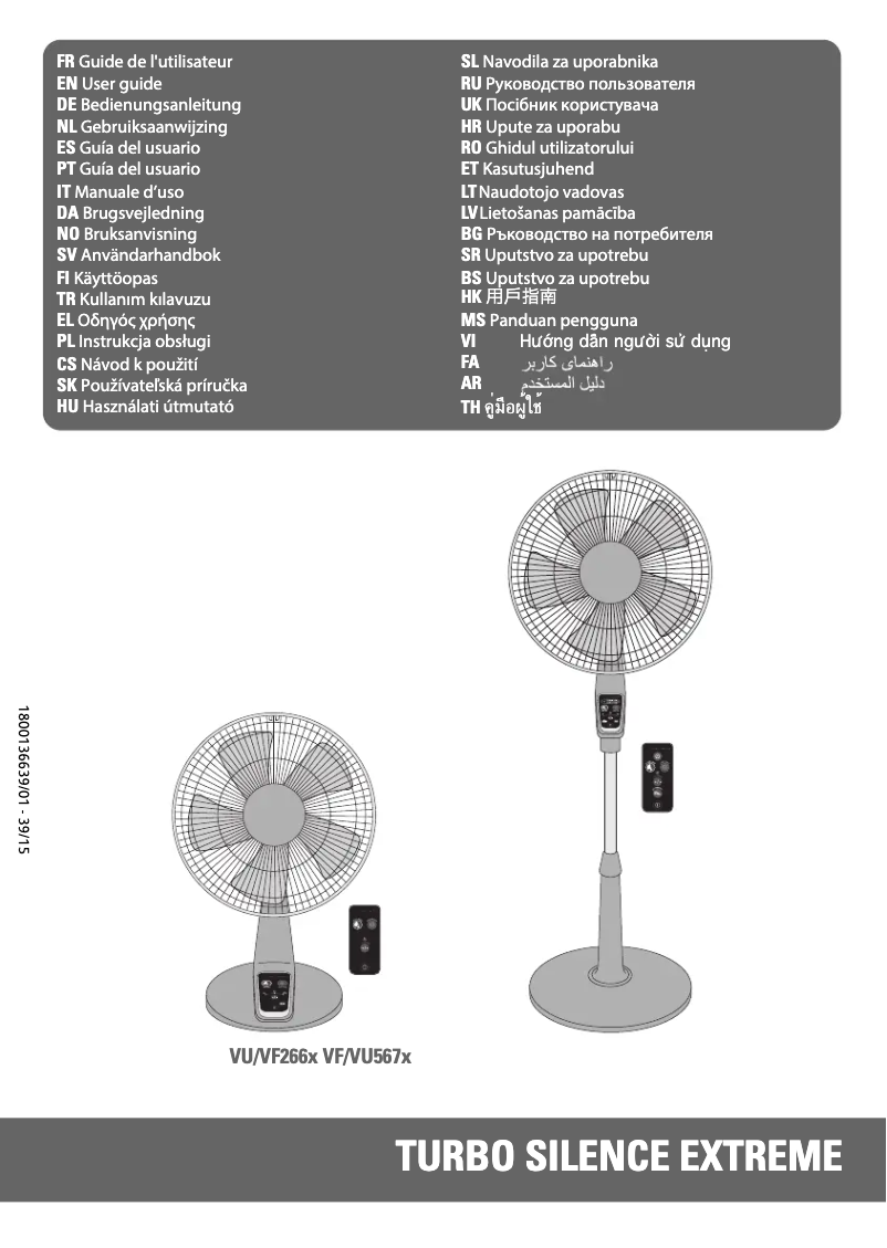Image de la première page du manuel de l'appareil Turbo Silence Extreme VF5670