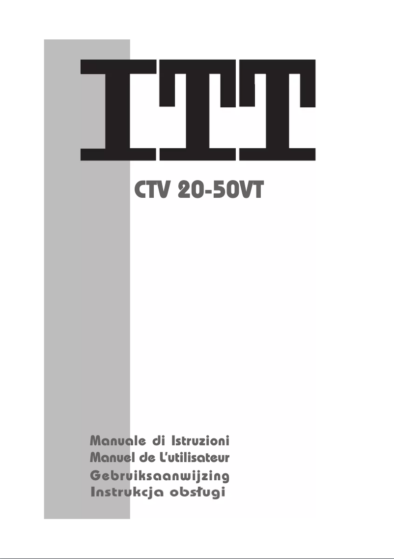 Image de la première page du manuel de l'appareil CTV 20-50 VT