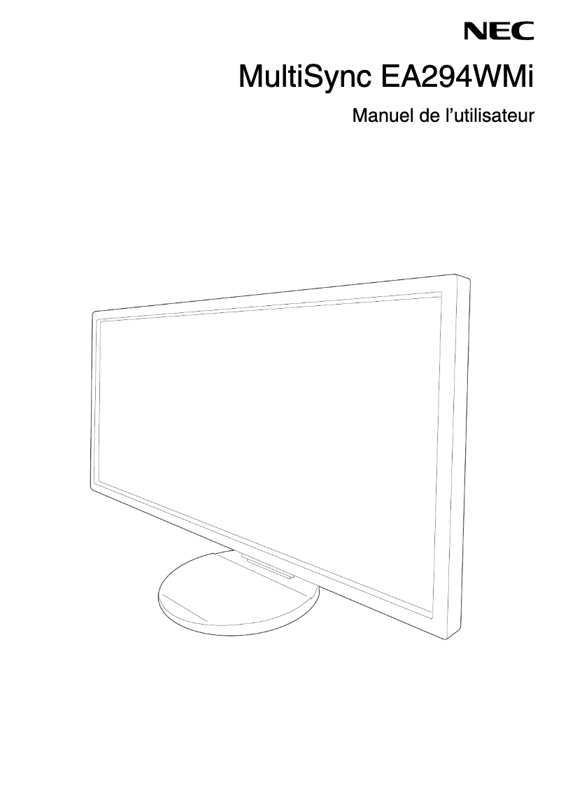 Página 1 del manual Manual de instrucciones NEC MultiSync EA294WMi
