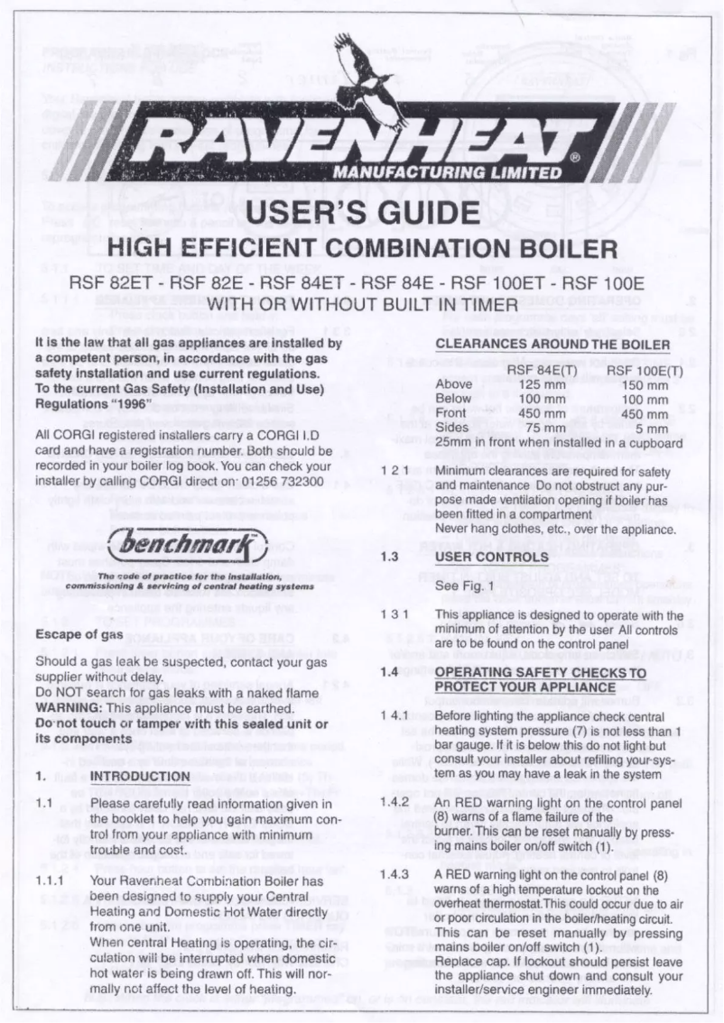 Page n°1 - Manuel utilisateur Ravenheat RSF 100E