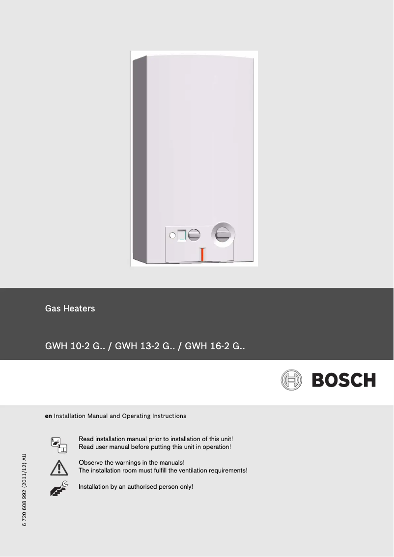 Page 1 de la notice Manuel utilisateur Bosch Internal Compact Ci16