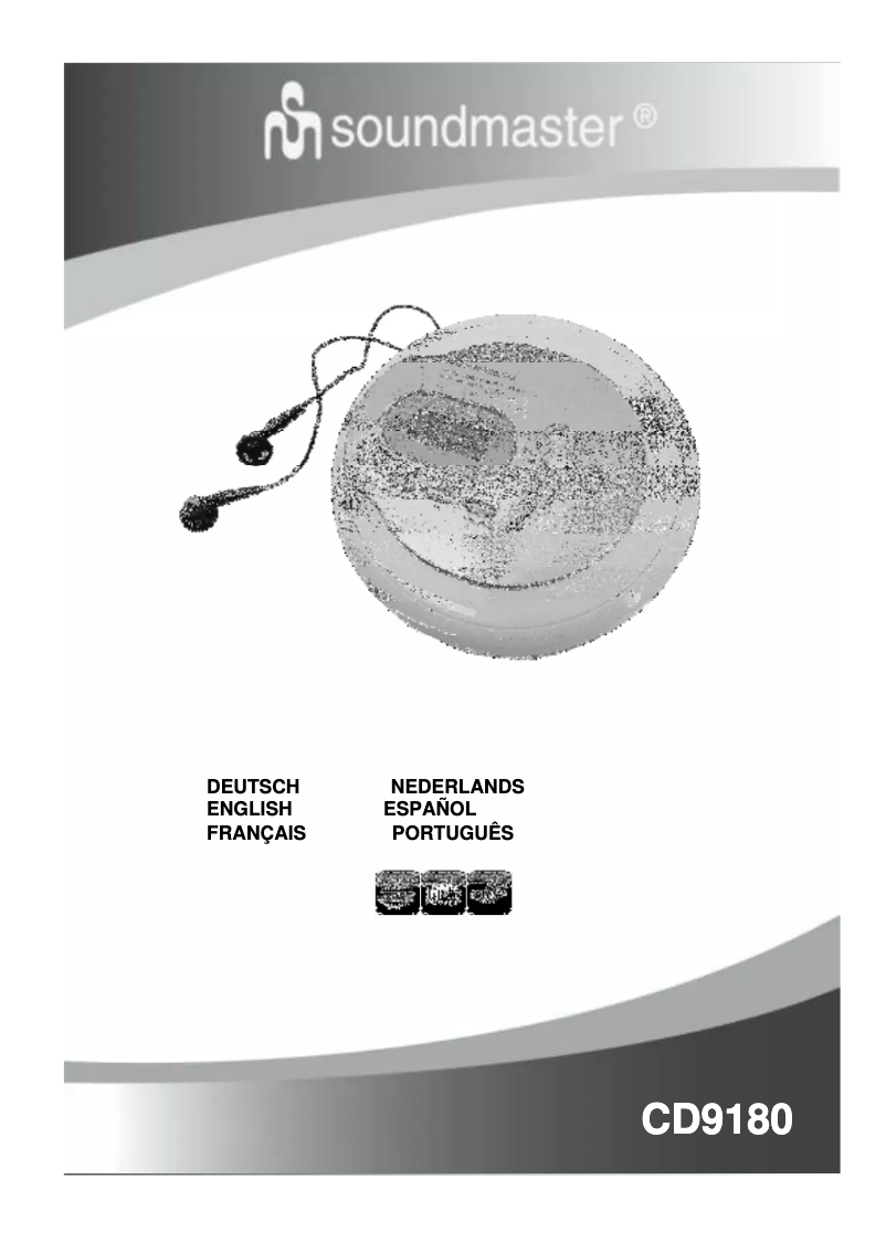 Page 1 de la notice Manuel utilisateur Soundmaster CD9180