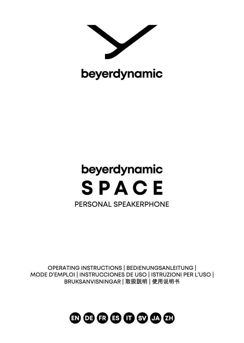 Page 1 de la notice Manuel utilisateur Beyerdynamic Space