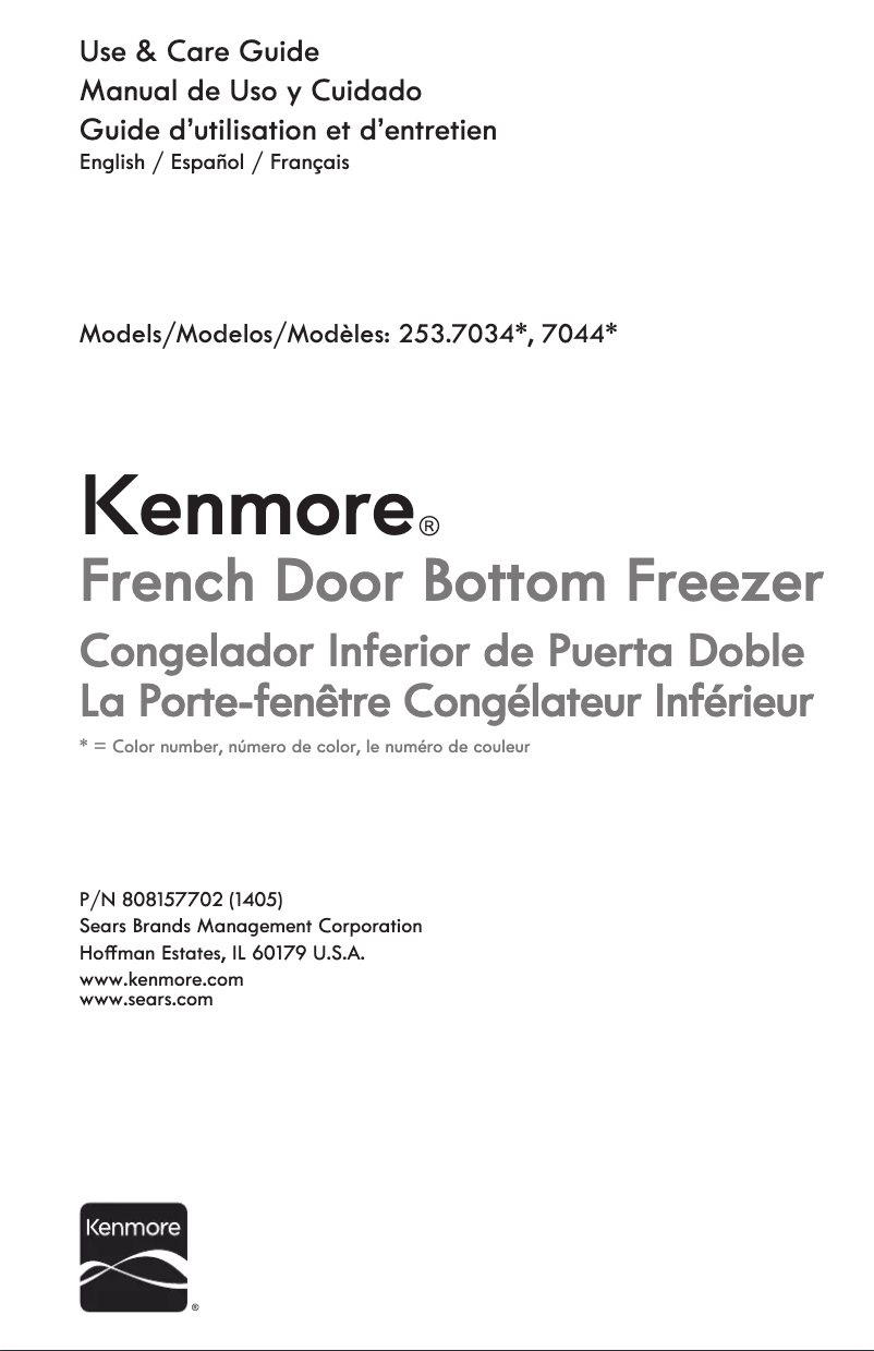 Page n°1 - Manuel utilisateur Kenmore 253.70349