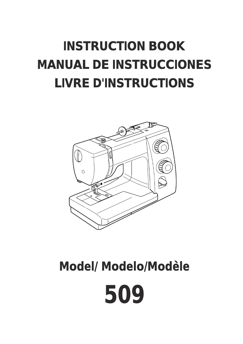 Page 1 de la notice Manuel utilisateur Janome 509 Sewist