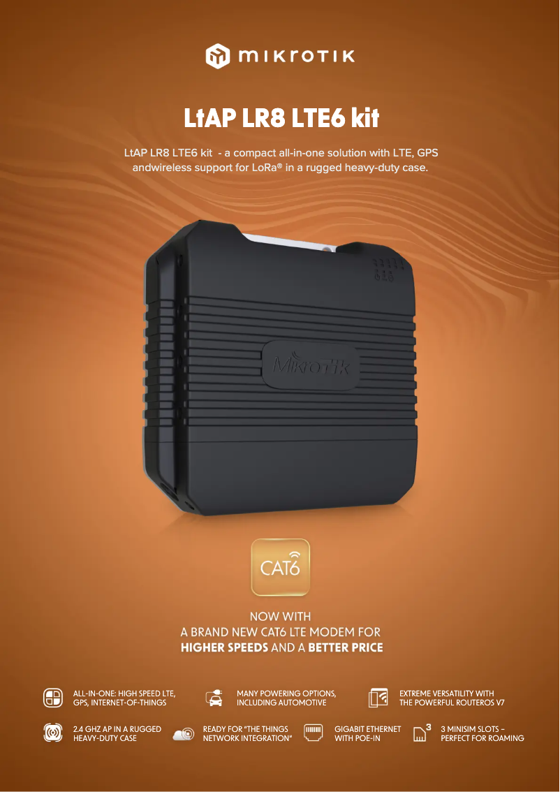 Image de la première page du manuel de l'appareil LtAP LR8 LTE6 kit
