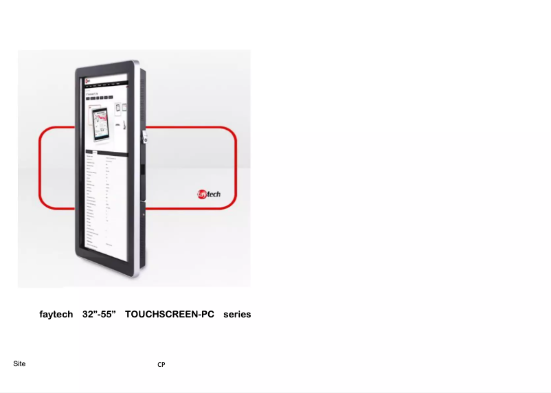 Image de la première page du manuel de l'appareil 32" Touchscreen-pc series