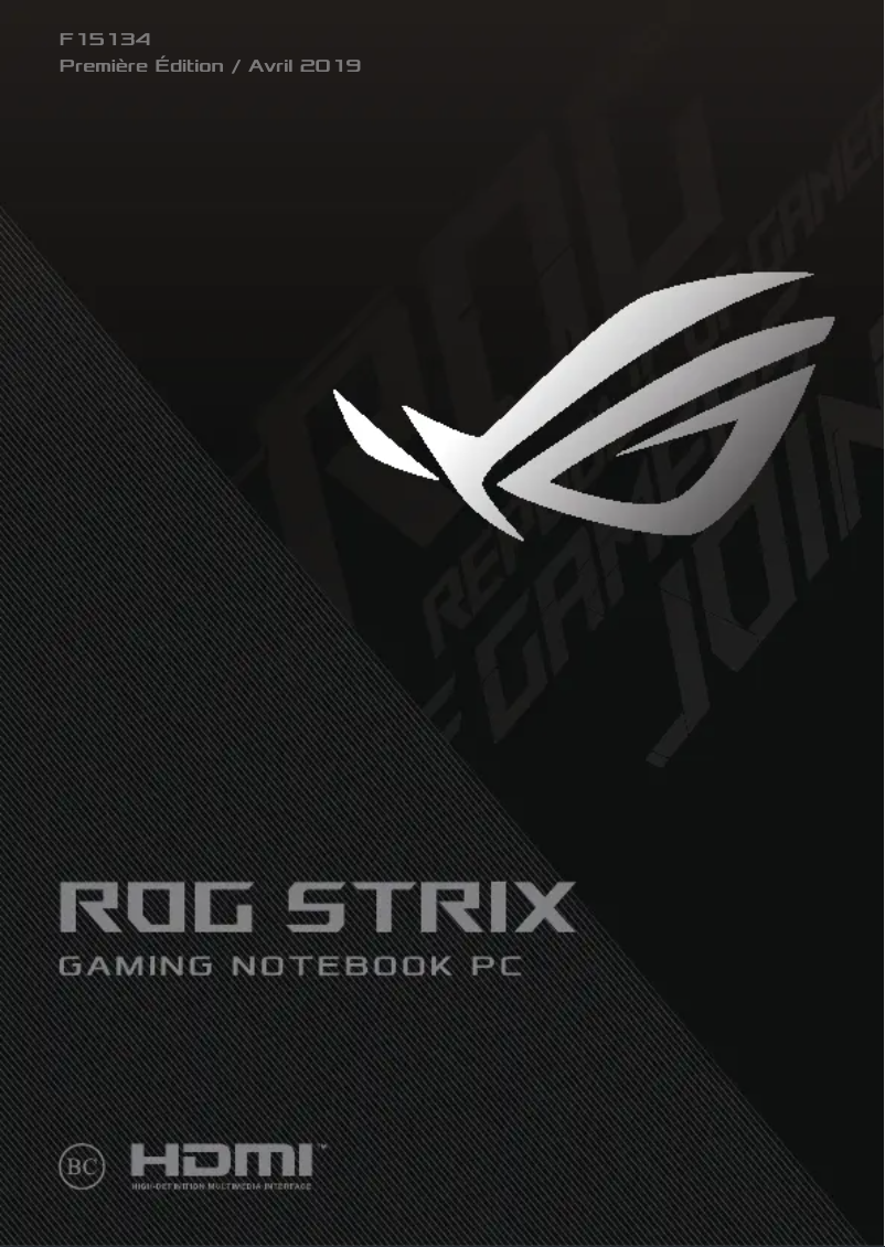 Page 1 de la notice Manuel utilisateur Asus ROG Strix Scar III