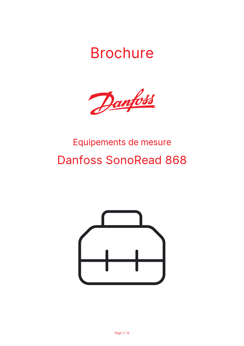 Image de la première page du manuel de l'appareil SonoRead 868