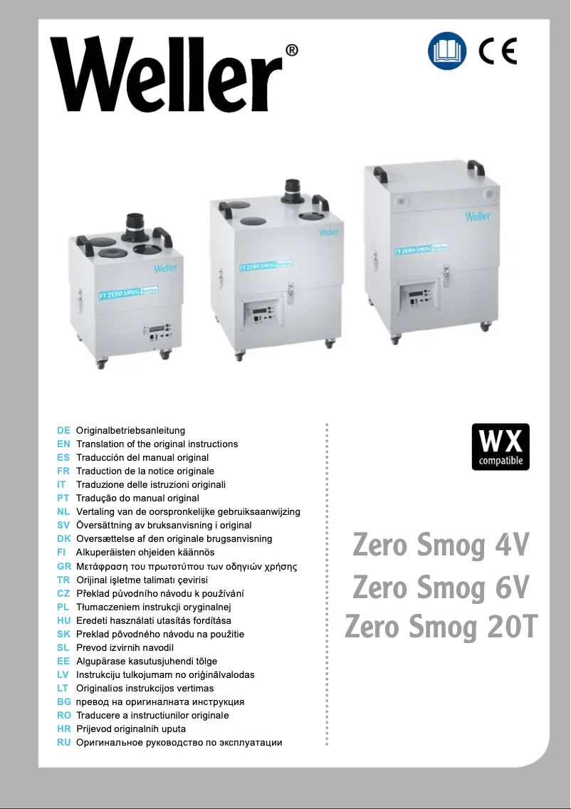 Image de la première page du manuel de l'appareil Zero Smog 4V