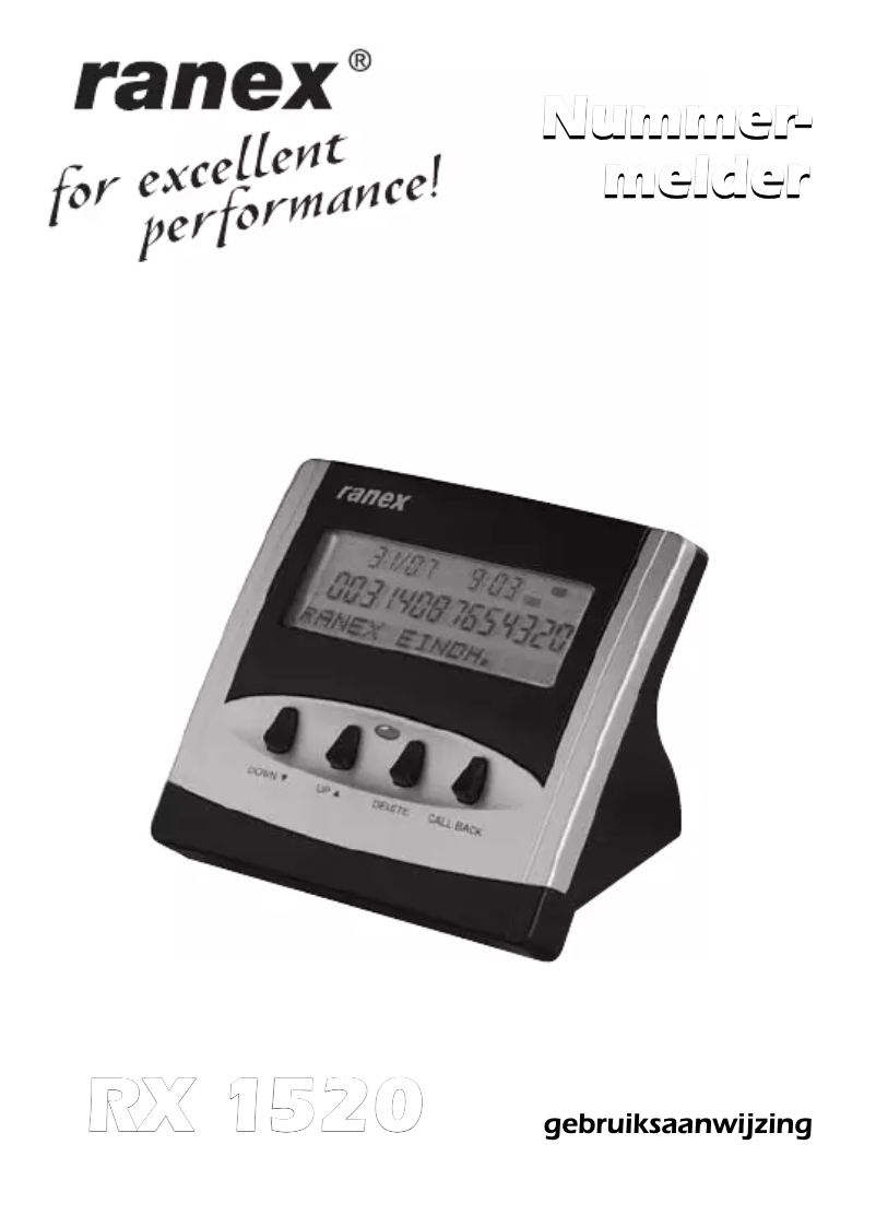 Image de la première page du manuel de l'appareil RX1520