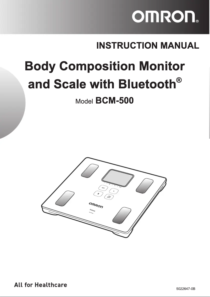 Página 1 del manual Manual de usuario Omron BCM-500