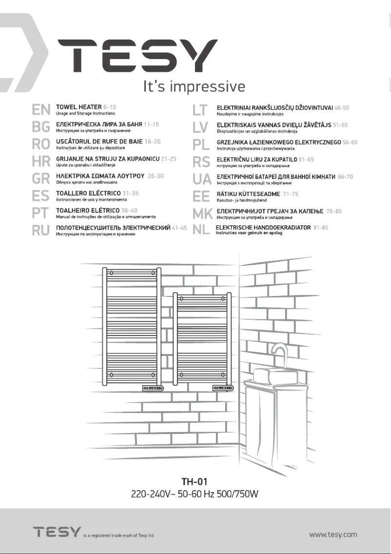 Page n°1 - Manuel utilisateur Tesy TH 01 500W