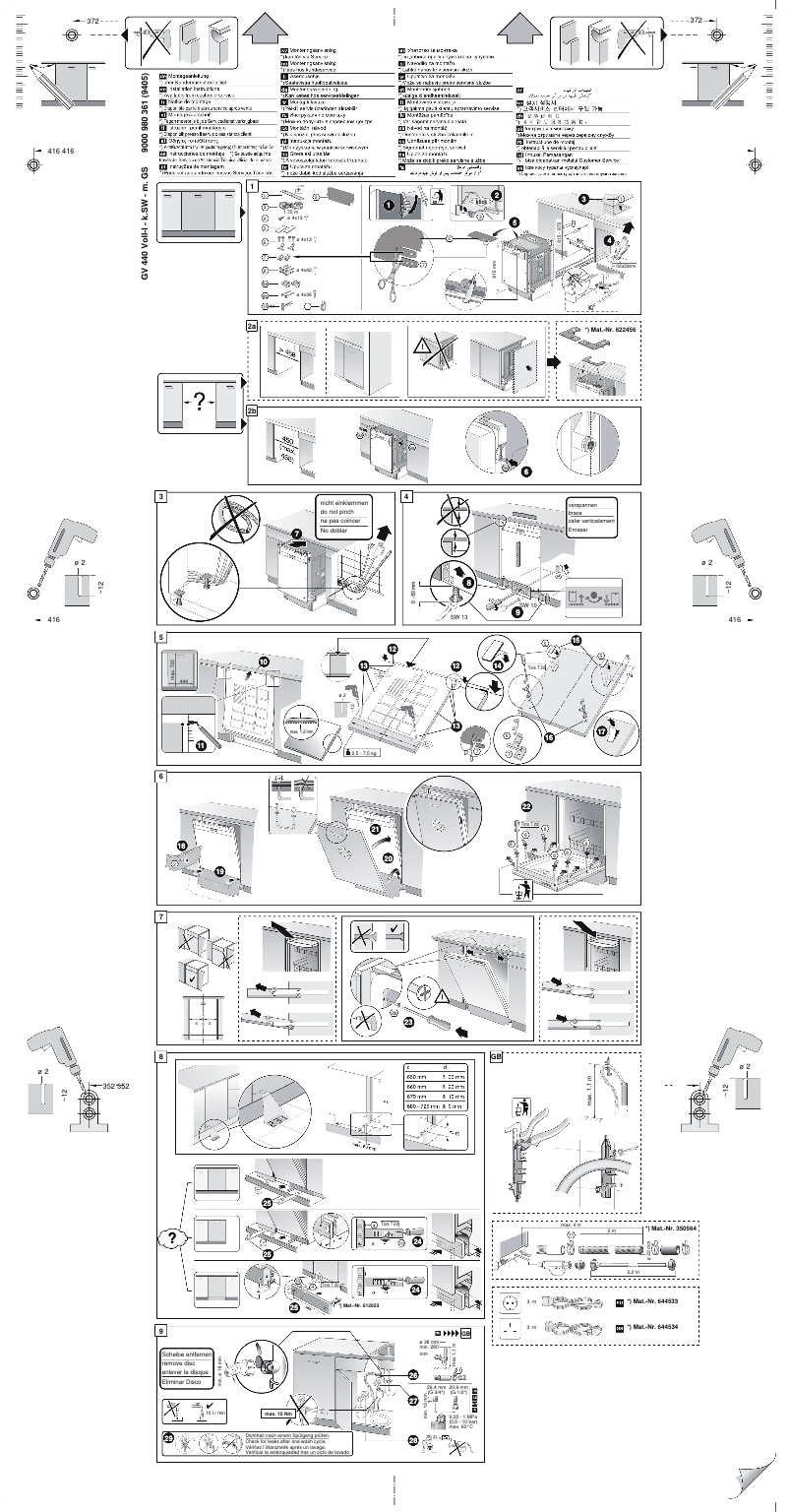 Page 1 de la notice Guide d'installation Neff S58M53X2EU