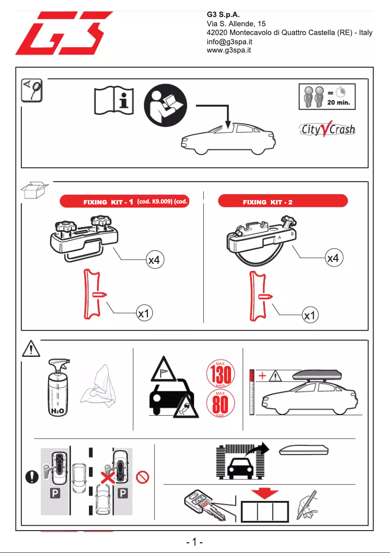 Page 1 de la notice Manuel utilisateur G3 Spark.eco 520