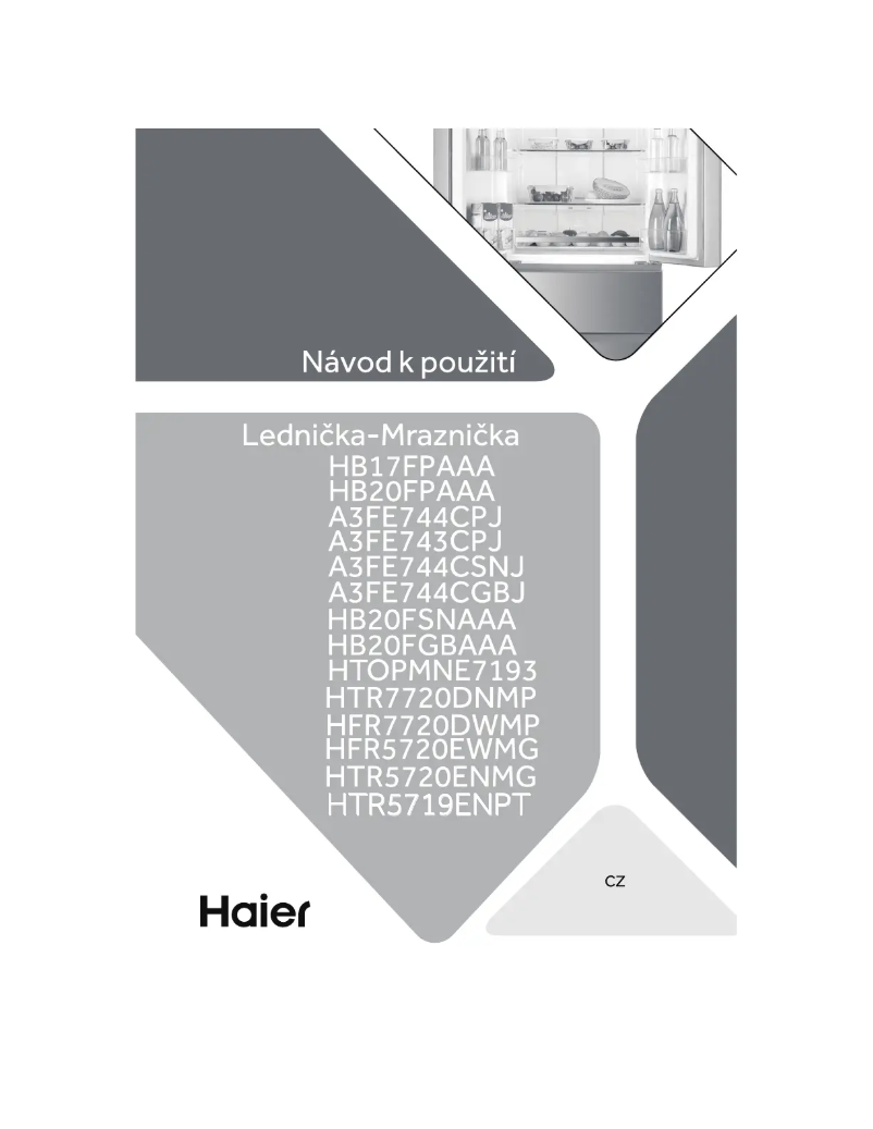 Image de la première page du manuel de l'appareil HTR7720DNMP