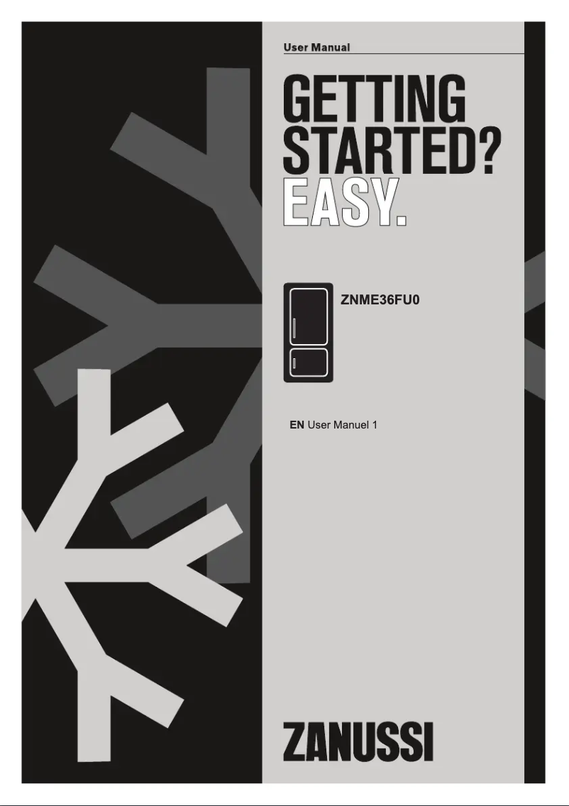 Page 1 de la notice Manuel utilisateur Zanussi ZNME36FU0
