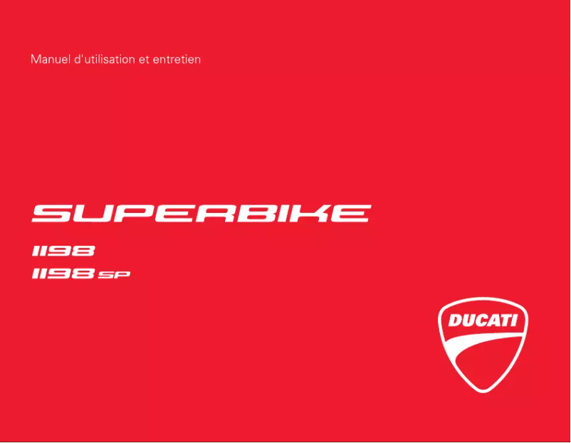 Page 1 de la notice Manuel utilisateur Ducati 1198 (2011)
