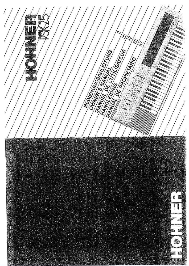 Page 1 de la notice Manuel utilisateur Hohner PSK 25