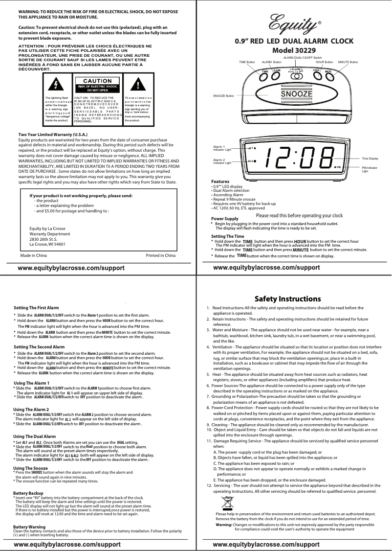 Página 1 del manual Manual de usuario La Crosse Technology 30229