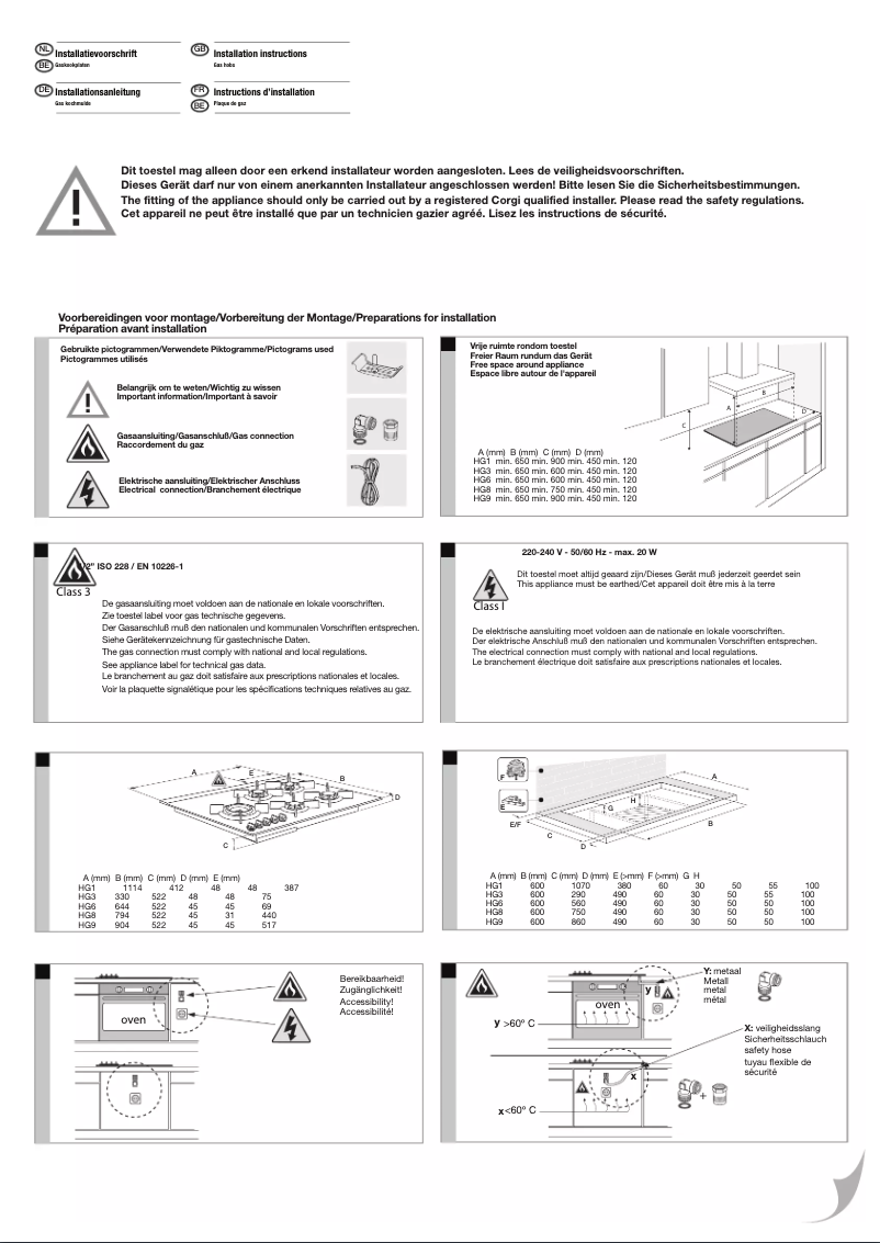 Page 1 de la notice Manuel utilisateur Atag HG6472MBA