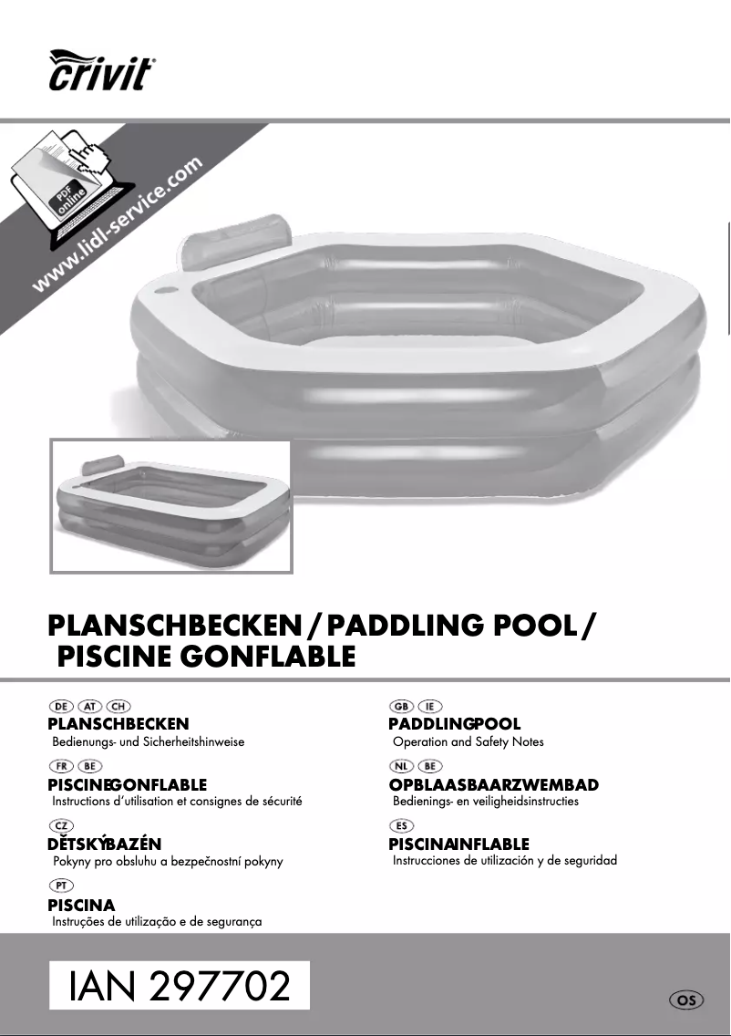 Page 1 de la notice Manuel utilisateur Crivit IAN 297702