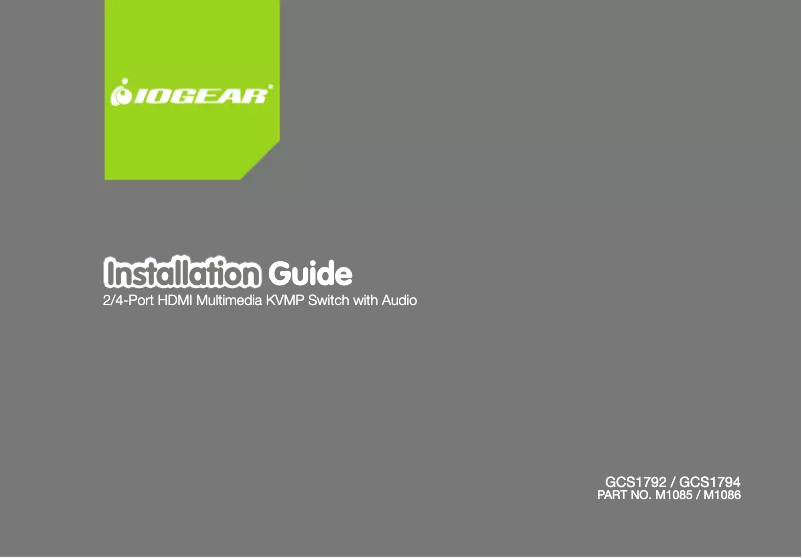 Image de la première page du manuel de l'appareil MiniView GCS1794