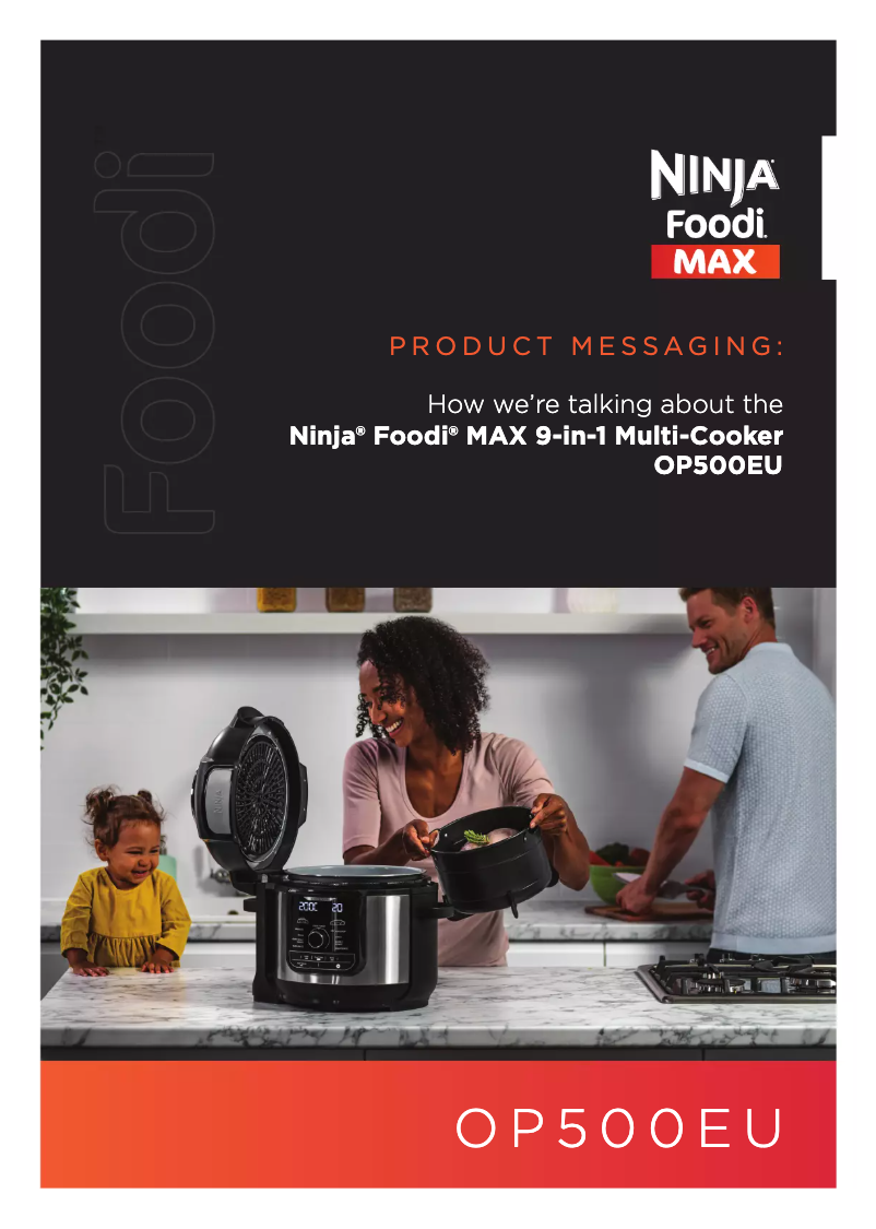 Page 1 de la notice Fiche technique Ninja Foodi Max OP500EU