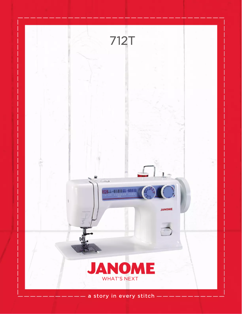 Page n°1 - Fiche technique Janome 712T