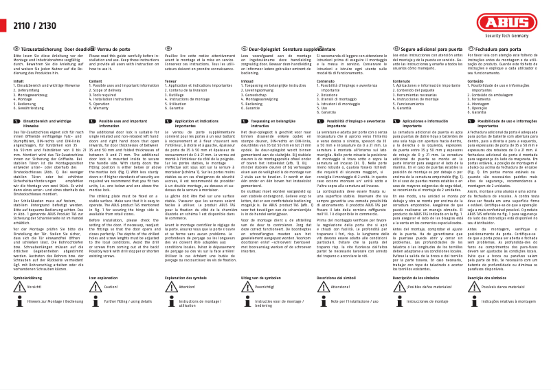 Image de la première page du manuel de l'appareil 2110