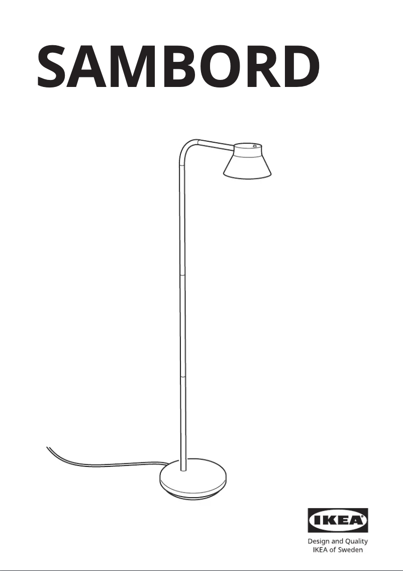 Page 1 de la notice Manuel utilisateur Ikea SAMBORD 605.494.02