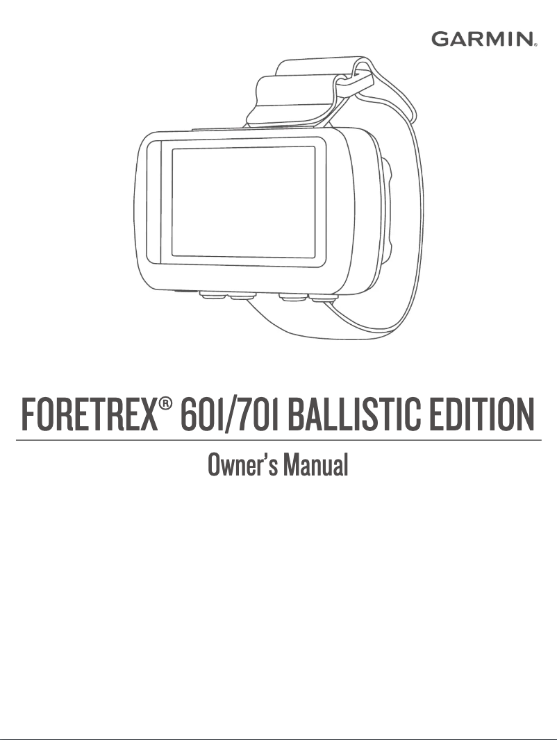 Page 1 de la notice Manuel utilisateur Garmin Foretrex 601