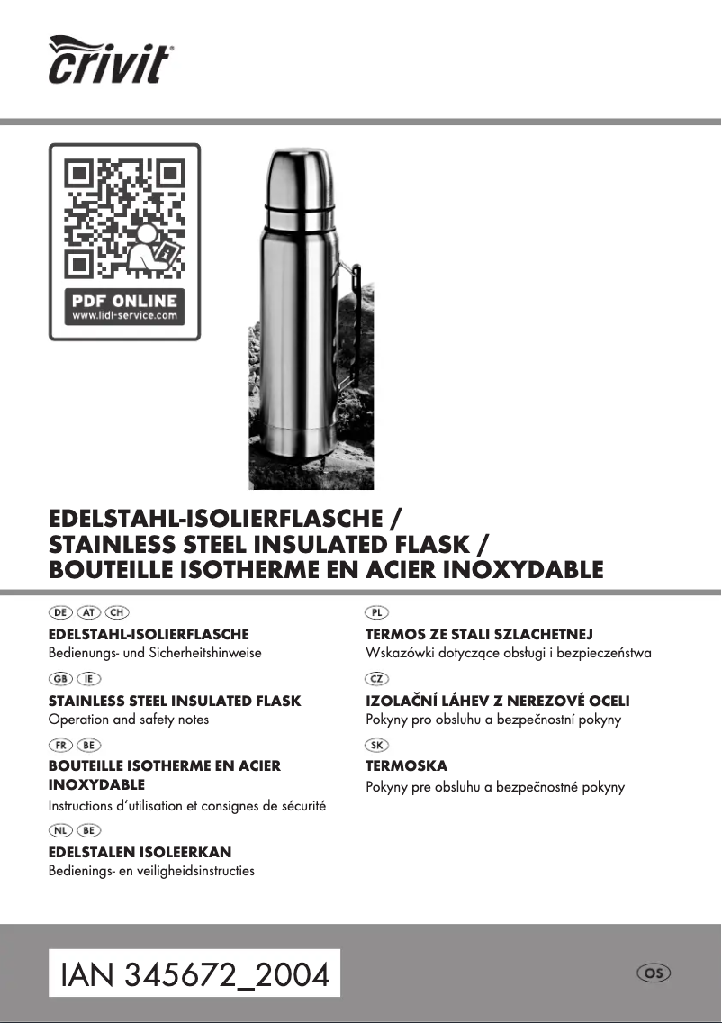 Page n°1 - Manuel utilisateur Crivit HG01595A