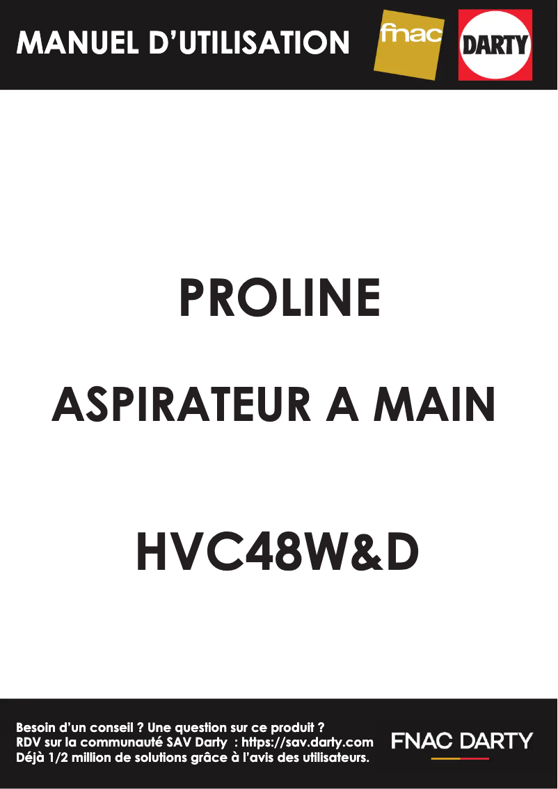 Image de la première page du manuel de l'appareil HVC48W&D