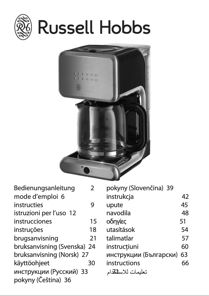 Page 1 de la notice Manuel utilisateur Russell Hobbs Illumina