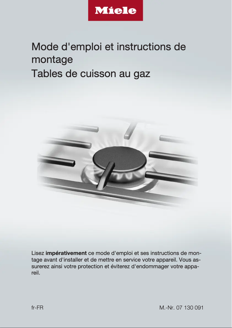 Page 1 de la notice Mode d'emploi Miele KM 2032