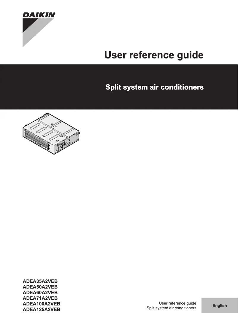 Image de la première page du manuel de l'appareil ADEA71A2VEB