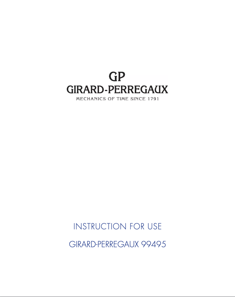 Page n°1 - Manuel utilisateur Girard-Perregaux Cats Eye 99495D52B00A-CK6A