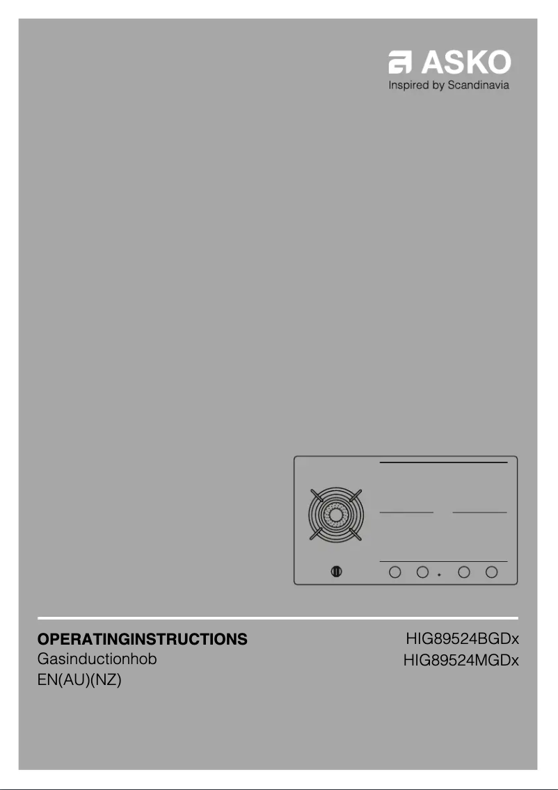 Image de la première page du manuel de l'appareil HIG89524BGD1