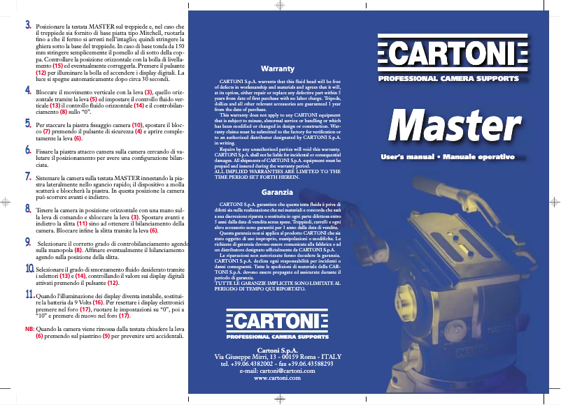 Imagen de la primera página del manual del dispositivo Master M111