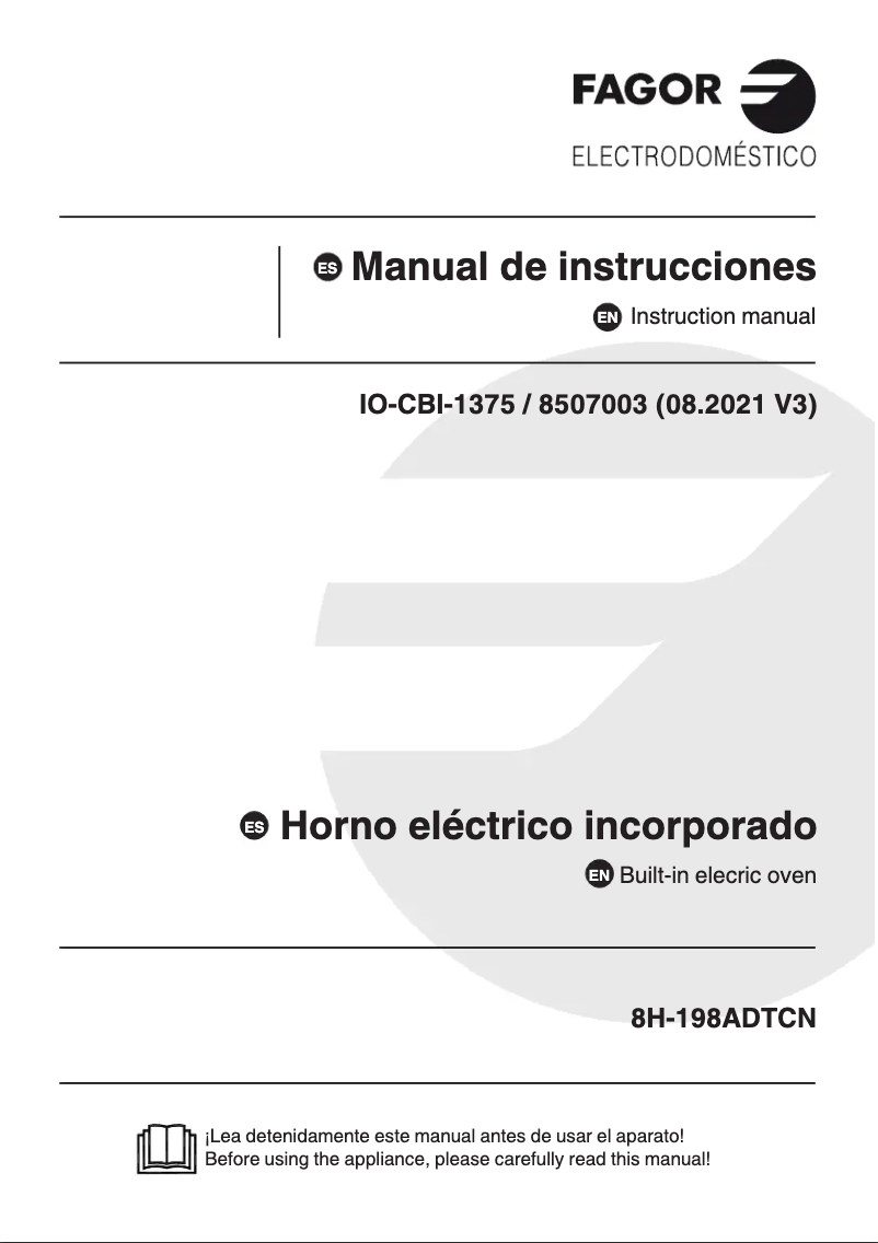 Página 1 del manual Manual de usuario Fagor 8H-198ADTCN