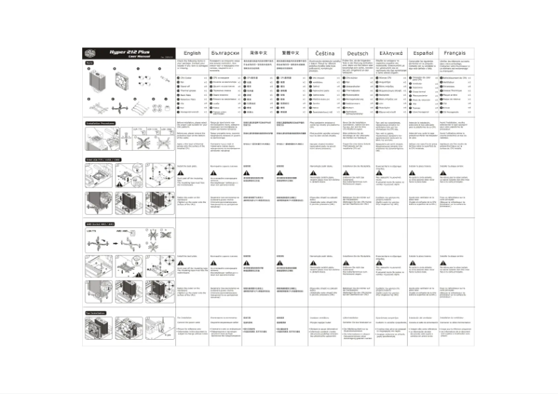 Page 1 de la notice Manuel utilisateur Cooler Master Hyper 212 Plus