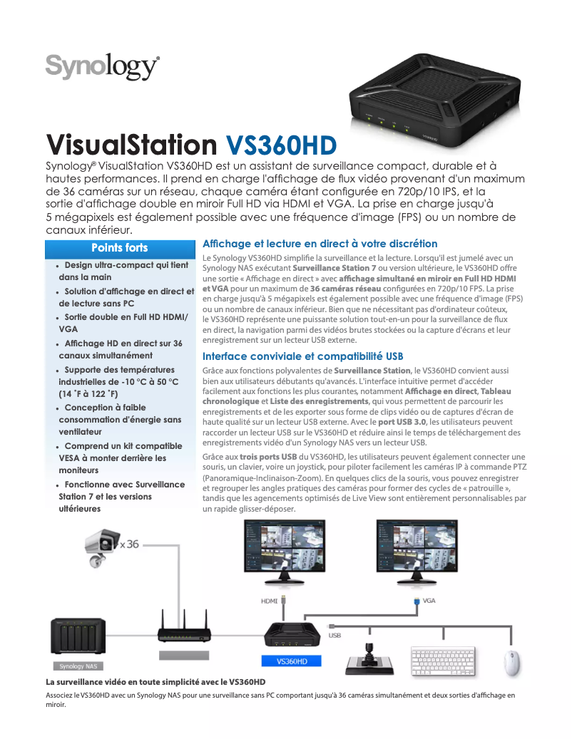 Image de la première page du manuel de l'appareil VS360HD