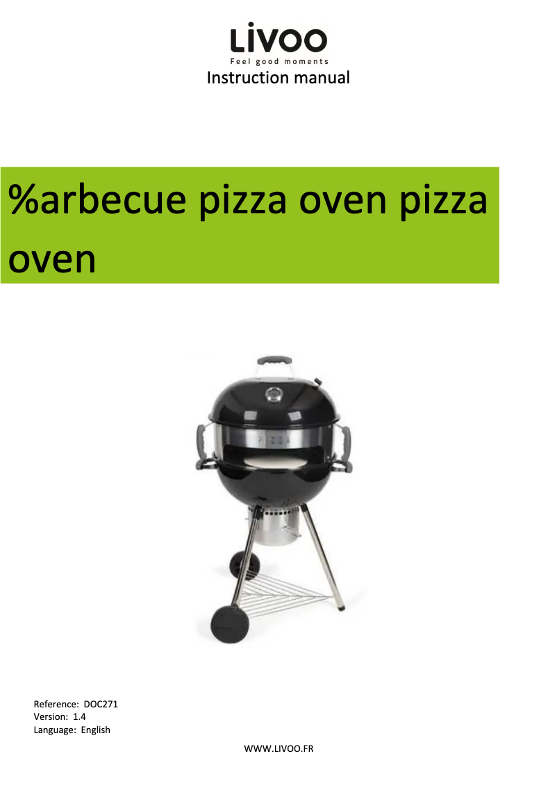 Image de la première page du manuel de l'appareil DOC271